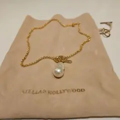 STELLAR HOLLYWOOD バロックパールフックネックレス(ゴールド)のサムネイル