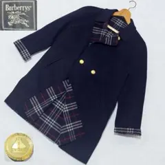 【希少金ボタン】美品 バーバリー ピーコート チェック ダブルフェイス カシミヤのサムネイル