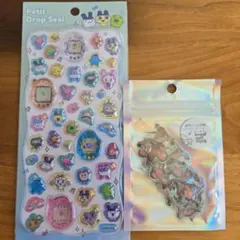 たまごっちプチドロップシール・トムとジェリークリアシール