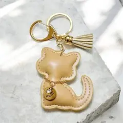 猫 バッグチャーム キーホルダー　プレゼント ぷっくり 立体 雑貨　B405