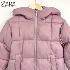 【ZARA】キッズ　フード付ダウンジャケット　ピンク　11-12　152