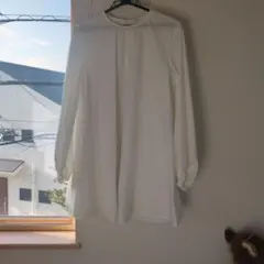 IÉNA ホワイト 長袖シャツ　ワンピース