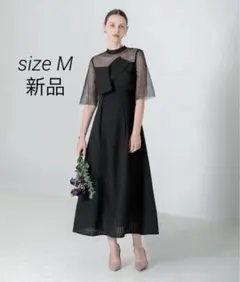 最終値下げ 【LEJA】ビスチェ風切り替えプチハイネック花柄シアー