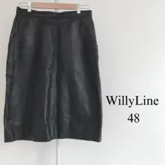 【美品】 WillyLine レディース タイトスカート ひざ丈 ブラック