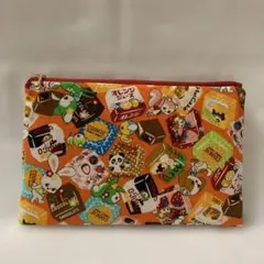 ハンドメイド　フラットポーチ はいから横町　チロルチョコ