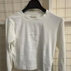 【正規品】Calvin Klein 定番ロゴ付きクロップドロンT