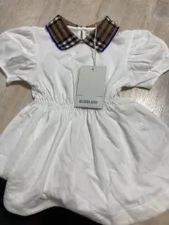 BURBERRY ホワイト ワンピース 新品タグ付き　86cm