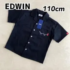 EDWIN エドウィン キッズ 半袖シャツ ブラック110cm