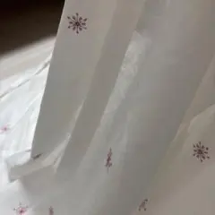 NITORI 花柄刺繍 レースカーテン ホワイト