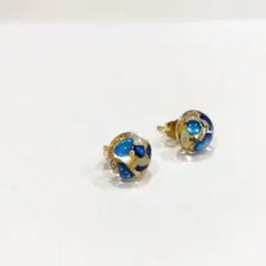 小ぶりピアス ブルーシェル