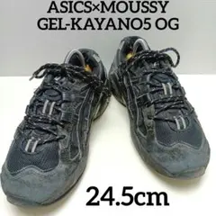 アシックス×MOUSSY ゲル-カヤノ 5 OG ブラック 24.5cm　404