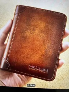 CIEPHIA 三つ折り財布 本革 RFIDブロック機能付き