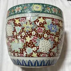 手描き鉢 鳥と花柄 置物 アンティーク 珍品 昭和レトロ 睡蓮鉢 - メルカリ
