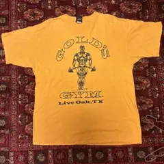 【美品／USA製】ゴールドジム Tシャツ XL イエロー マッスルロゴ