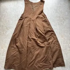KBF ブラウン ノースリーブワンピース