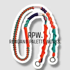 【1009】スマホストラップ ショルダー パラコード オレンジ パープル