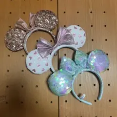 ミニーマウス風カチューシャ3点セット