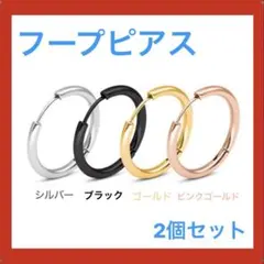 フープピアス フープ　ピアス　2個　セット　ステンレス