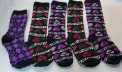ソックス5足set（ハート・スカル）18 , 21cm