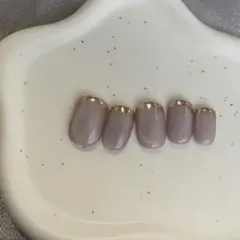 【57】 マグネット ミラー フレンチ サイズオーダー ネイルチップ ニュアンス