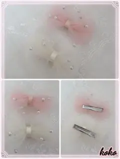 【未使用に近い】ジュニームーン チュールリボン ヘアクリップ ブライス ドール