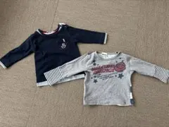 ベビー ロンT 2枚セット まとめ売り　80cm 長袖Tシャツ