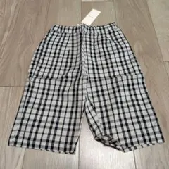 新品・プティマイン　チェック　ハーフパンツ　130