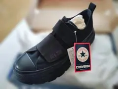 CONVERSE ALL STAR 厚底 ベルクロ スニーカー ブラックのサムネイル