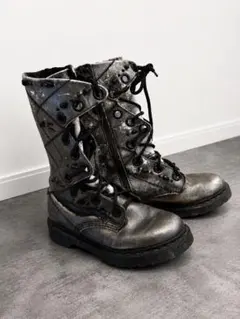 ドクターマーチン　Dr. Martens シルバー レースアップ ブーツ