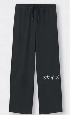 リブプルオンパンツ ブラック GU S 丈標準
