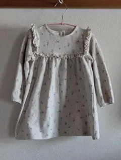 ZARA 花柄フリル長袖ワンピース 2-3歳用