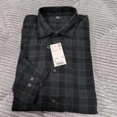 メンズ　ユニクロ　Lサイズ 長袖フランネルシャツ　タグ付新品
