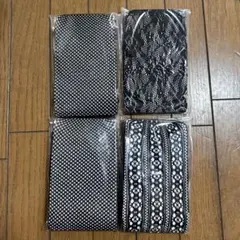 【新品】編みタイツ　黒　4足セット　MLsizeのサムネイル