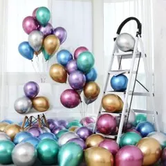 【新品】メタリックバルーン 50個 誕生日 パーティー 飾り付け
