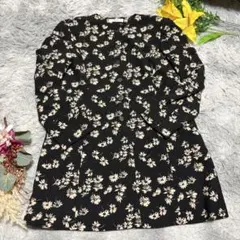 マダムジョコンダ 花柄 ノーカラー ジャケット ブラック (J-9) レトロのサムネイル