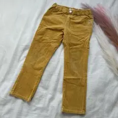 美品グローバルワークL120㎝コーデュロイ長ズボン マスタード
