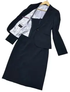 P.S.FA　ビジネススーツ　ネイビー　ピンストライプ　上下サイズ違い上7/下9