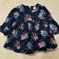baby GAP 花柄ネイビーティアードワンピース 正装 フォーマル