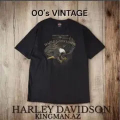 00's HARLEY DAVIDSON Tシャツ XL ハーレー 黒T 古着