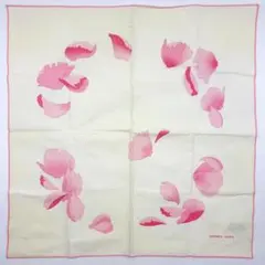 HERMÈS エルメス ハンカチ 花びら柄 ピンク コットン タグありのサムネイル