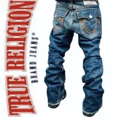 美品！TRUE RELIGION Joey Rainbow Emb デニム