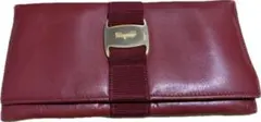 Salvatore Ferragamo ヴァラ 長財布 ボルドー