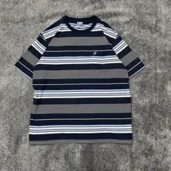 ボーダーTシャツ サーフ 横乗り ハンテン メンズ 青 Lのサムネイル