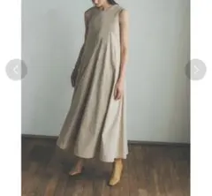 CLANE クラネ コットン フレア Aライン ノースリーブワンピースのサムネイル