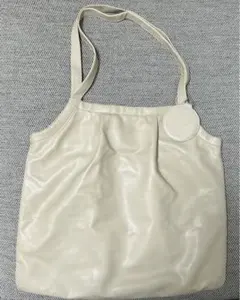 niko and... アイボリー レザー トートバッグ