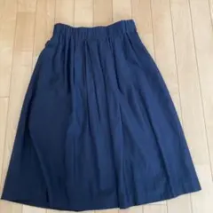 BEAUTY&YOUTH 膝丈ネイビースカート
