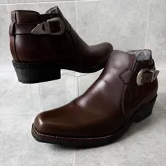 y2k NEVADA 本革 サイドゴア ウエスタン ブーツ 茶 26.5 レザー