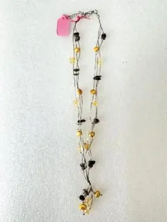 ま*ん様 GEMS GALLERY カラーストーンネックレス　イエロー
