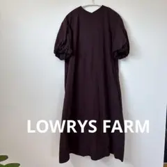 ローリーズファーム　袖バルーンリボン付きワンピース