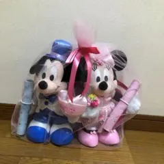 「ディズニー」⭐︎ミッキー（LOVE）&ミニー（バラ）NTTぬいぐるみ電報⭐︎美品